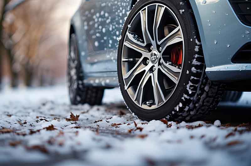 TTabor Street Garage MOT Colne tyre treads on snow